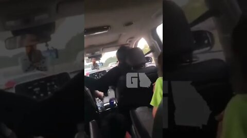 A road rage incident caught on camera in #Woodstock, #Georgia, firing 14 shots in a car next to him