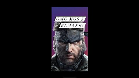 They are making a Metal Gear Solid 3 Remake!