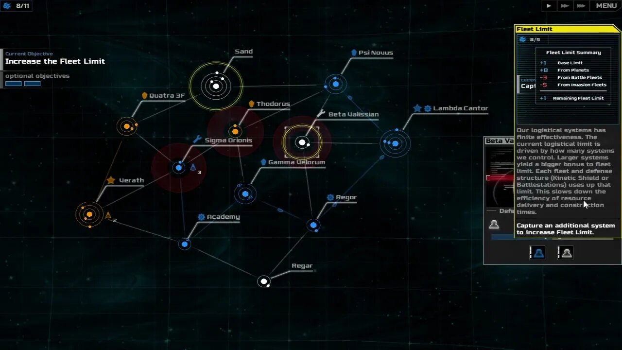 SpaceCom: Tactical Space Command; mission 4, Laconda; sweeping away enemy star systems, yay!