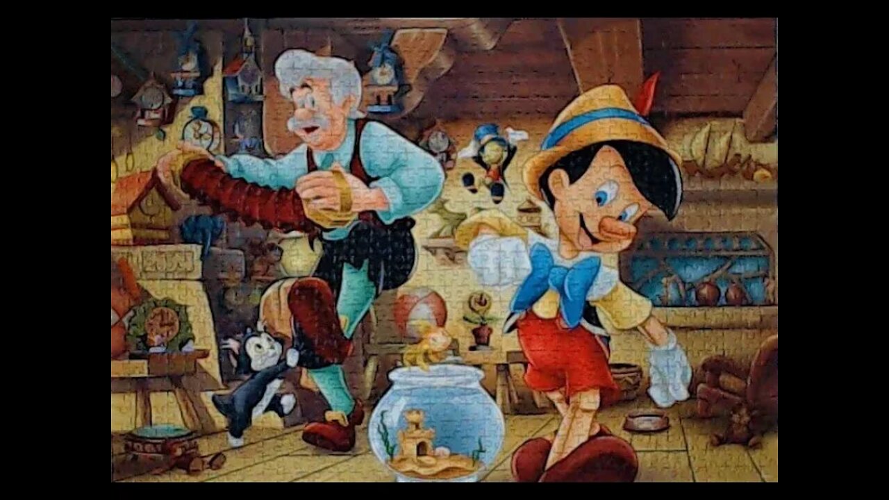 Pinocchio 1000 Piece Jigsaw Puzzle Time Lapse