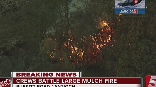 Crews Fighting Large Mulch Fire In Antioch