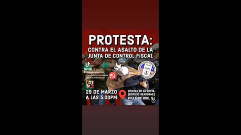 PROTESTA 29.MARZO 5PM FRENTE A LAS OFICINAS DE LA JCF