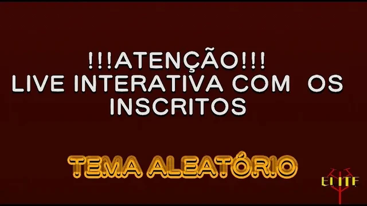 🔴 Live Interativa com os incritos