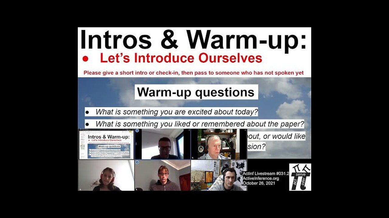 ActInf Livestream #031.2 ~ "Non-equilibrium Thermodynamics and the Free Energy Principle in Biology