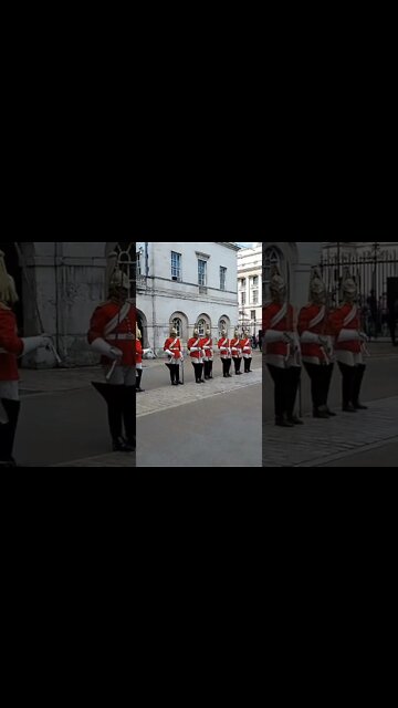 The line up the reds #horseguardsparade