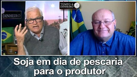 Soja em dia de pescaria para o produtor