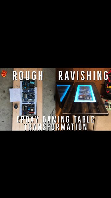 Epoxy computer gaming desk... From Rough to RAVISHING!