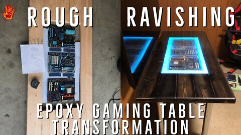 Epoxy computer gaming desk... From Rough to RAVISHING!