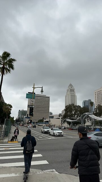 Downtown Los Angeles: cloudy scene