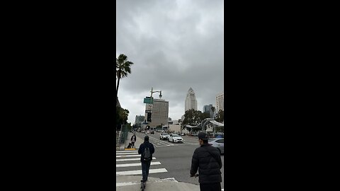 Downtown Los Angeles: cloudy scene