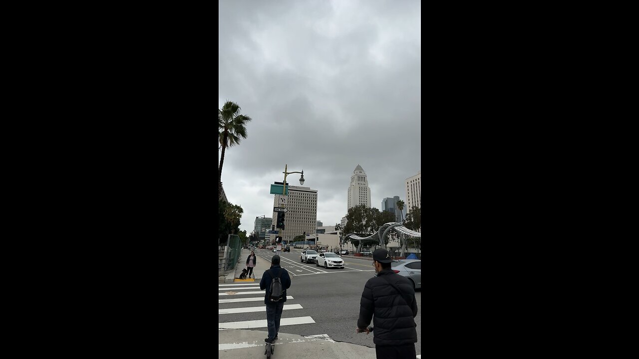 Downtown Los Angeles: cloudy scene