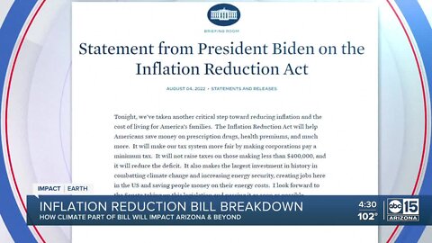 Inflation Reduction Act makes its way to Congress, supported by AZ leaders and climate advocates