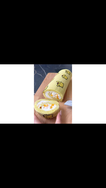 Cute Yellow Swiss Roll 💛