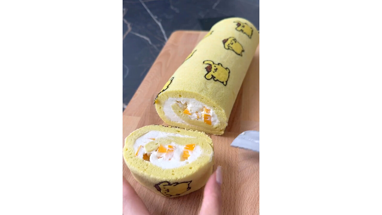 Cute Yellow Swiss Roll 💛