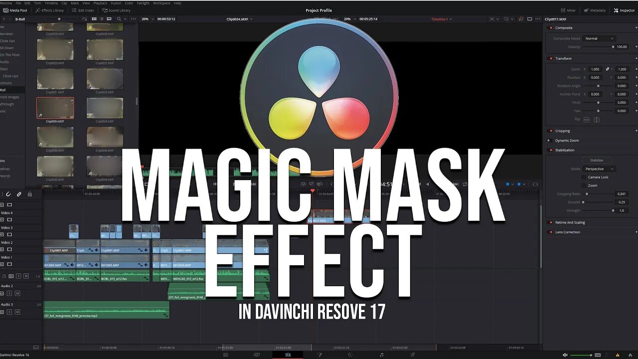 Magic Mask effect tutorial in DaVinci Resolve 17