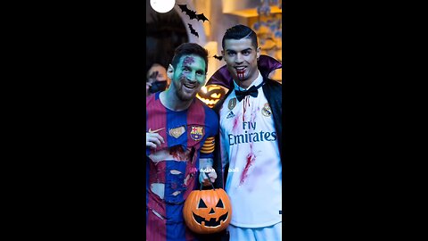 halloween 🎃 Messi and⚽ Ronaldo 🎃