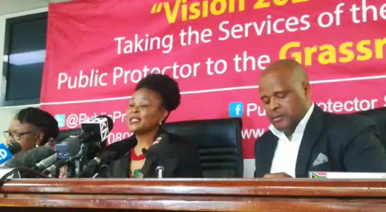 UPDATE 2 - Mkhwebane announces 'suspicion of money laundering' in relation to Bosasa donation to Ramaphosa (q5X)
