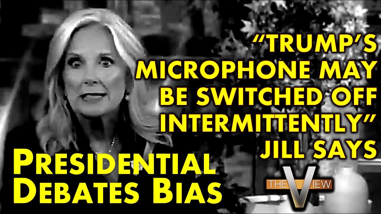 🚨 BREAKING: PRESIDENTIAL DEBATE BIAS‼️ [30secs] JILL BIDEN: "TRUMP'S MICROPHONE MAY BE SWITCHED OFF"