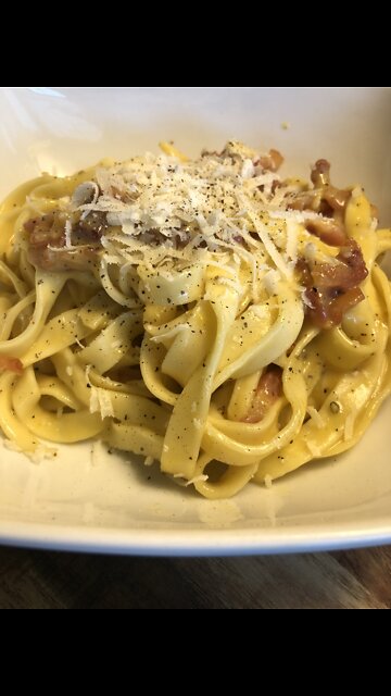 Italian Pasta Cabonara Egg Pasta Section