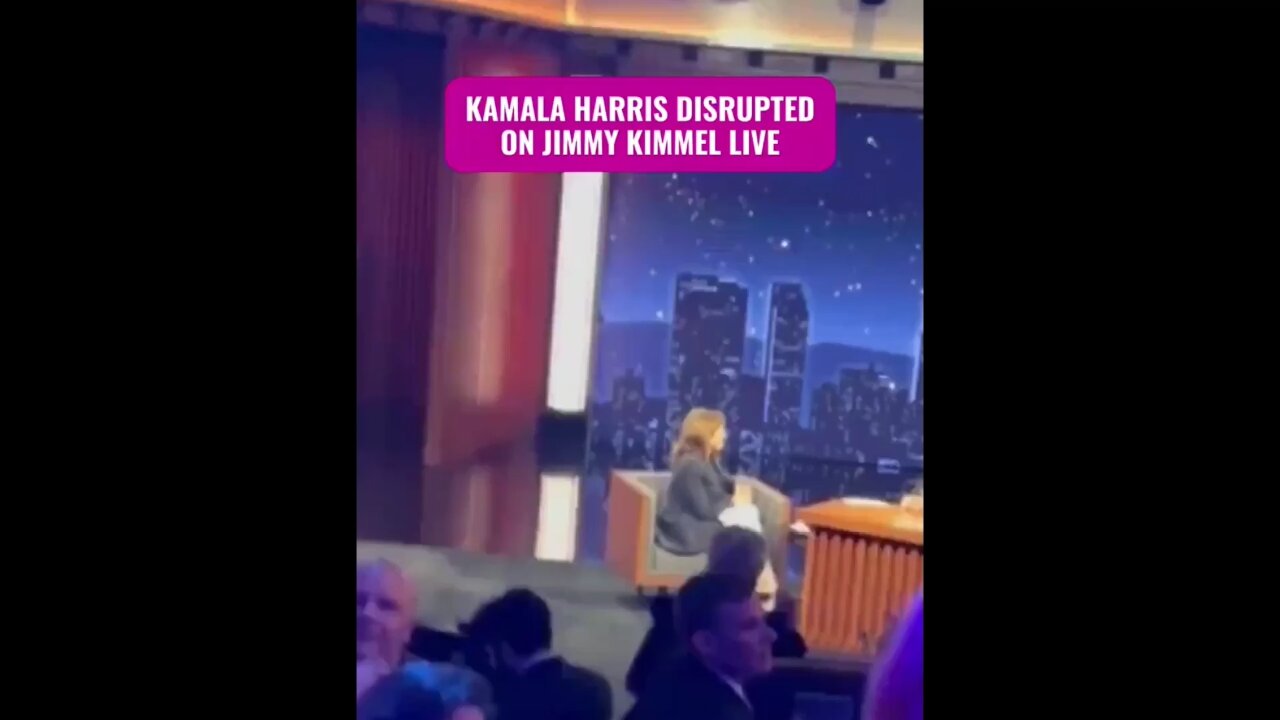 Kamala Harris gets heckled on Jimmy Kimmel