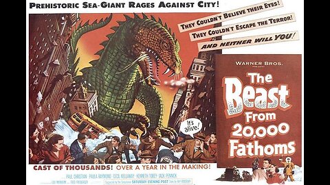 THE BEAST FROM 20,000 FATHOMS 1953 Giant Dinosaur Awakens from Arctic & Attacks NY City FULL MOVIE in HD