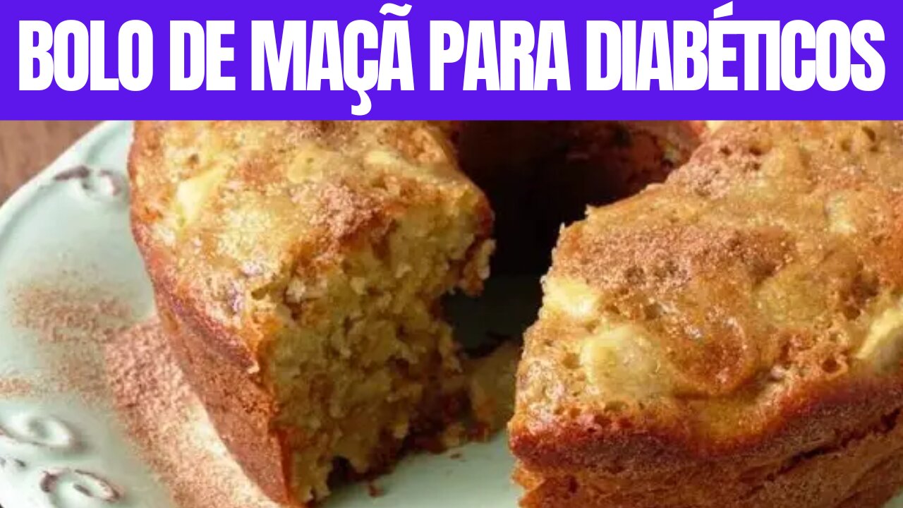 Receita de Bolo de maçã para diabéticos zero açúcar e sem farinha para fazer em casa.