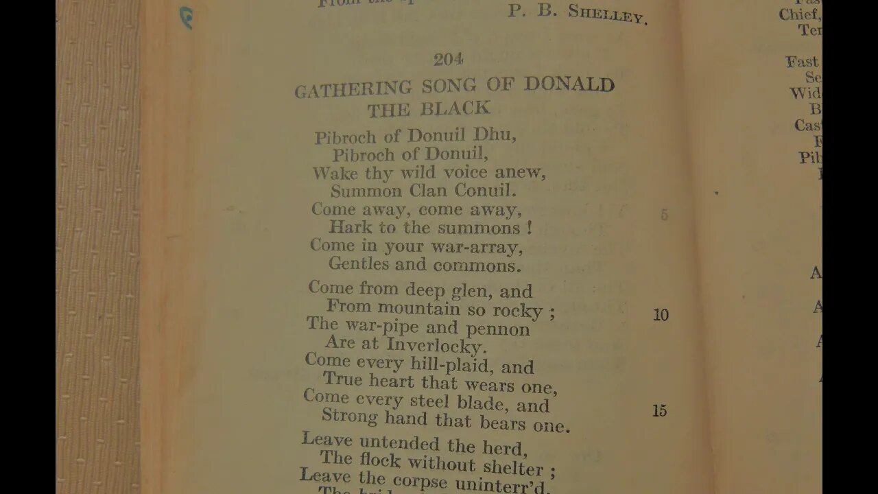 Gathering Song of Donald The Black - Sir W. Scott