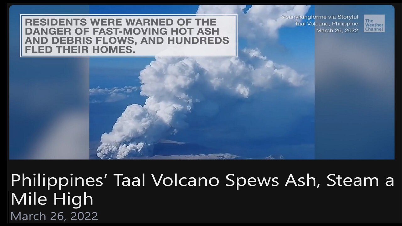 Philippines Taal Volcano Erupts & Earthquake Updates