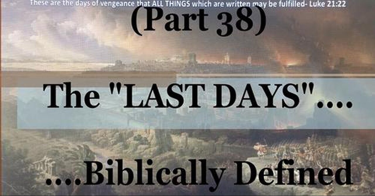 #38) Malachi's 1st Century Messenger & Messiah (The Last Days....Biblically Defined Series)