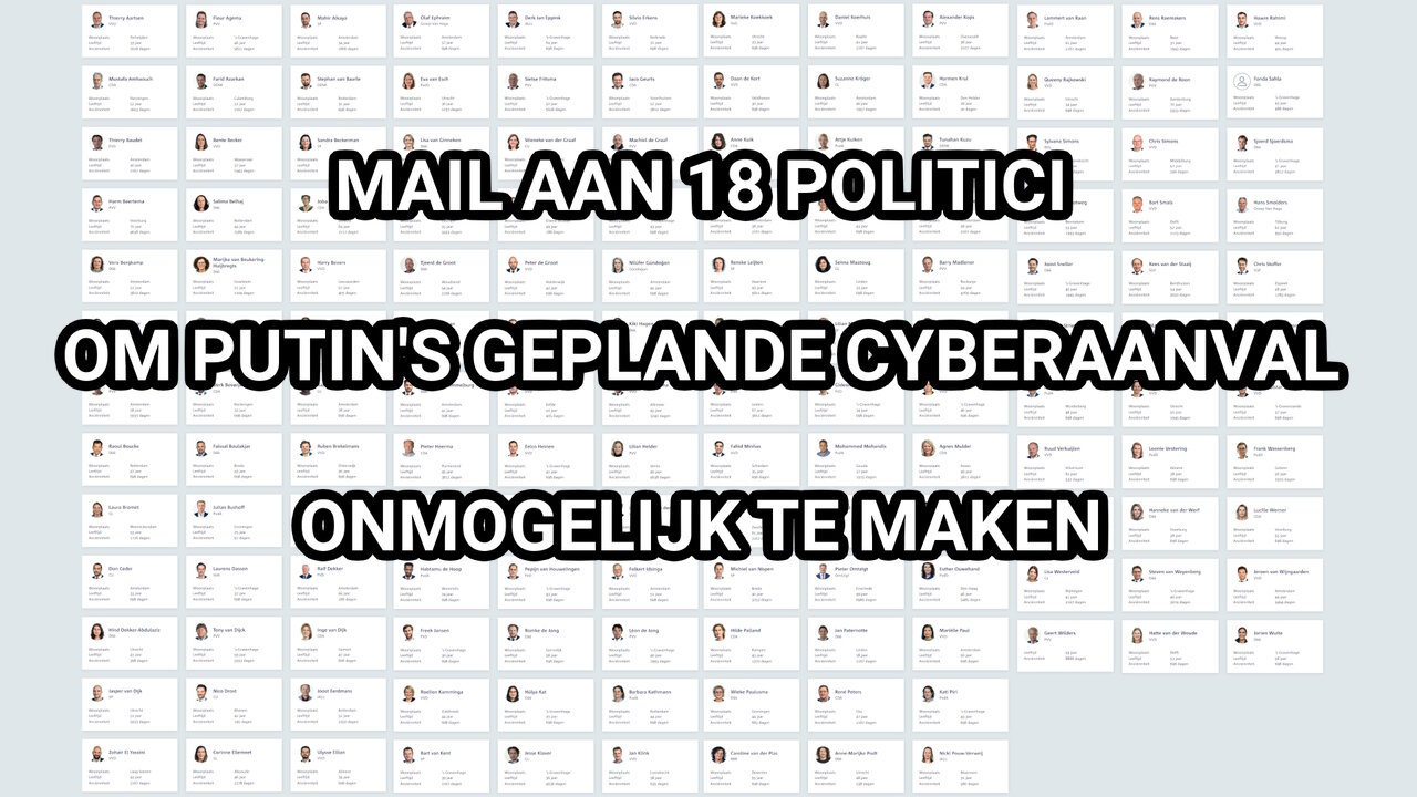 Mijn mail aan 18 politici om de geplande cyberaanval te voorkomen ZEER BELANGRIJK! VERSPREIDEN!