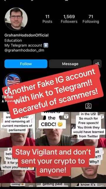 Another fake account be careful of scammers