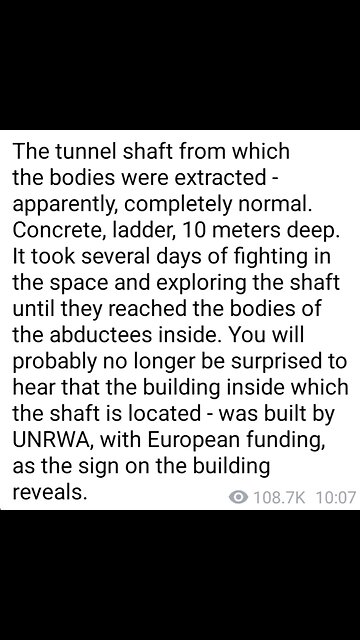 About the tunnel where 4 bodies of Israeli hostages were found