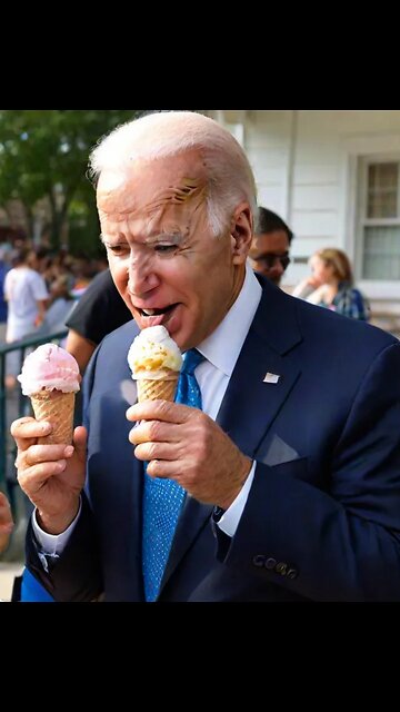 Joe Biden eating ice cream