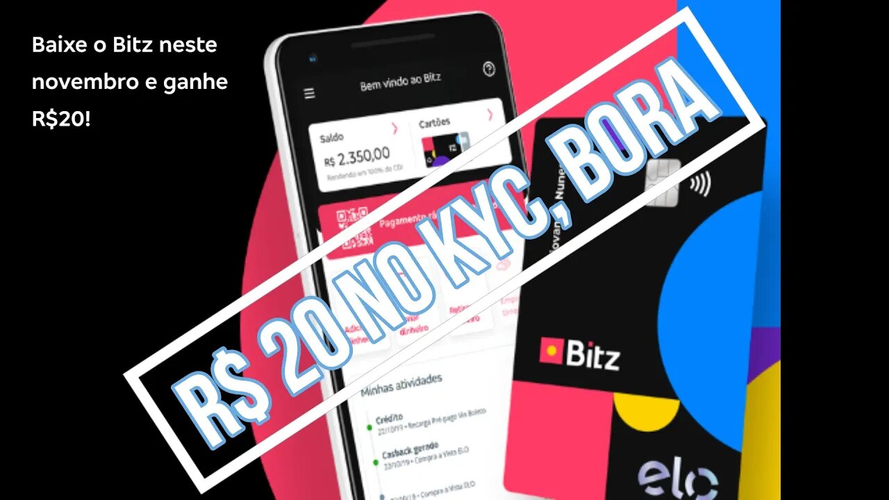 Airdrop - Bitz - Ganhe 20 reais, saque ou deixe em CDI