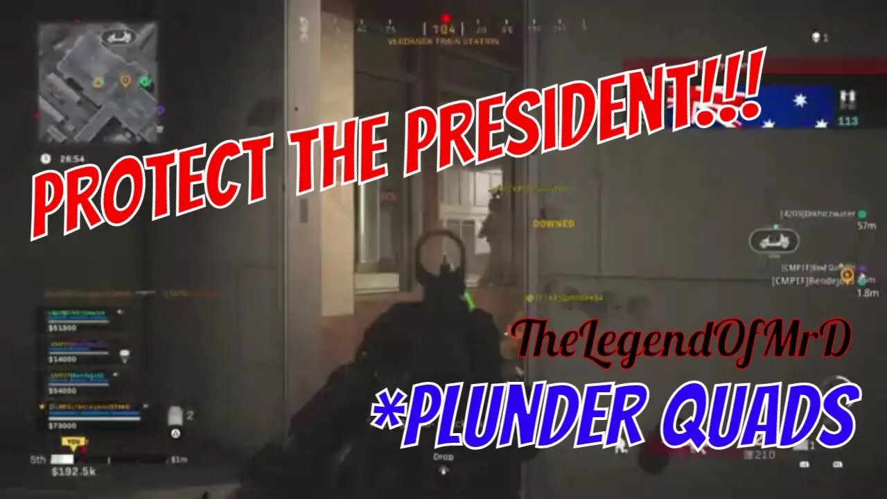 PLUNDER QUADS - Protect the President Challenge... our 1st President is a bullet magnet. [PS4]