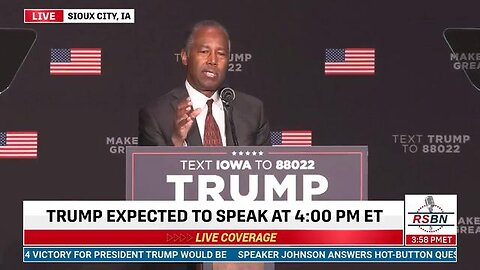 Dr. Ben Carson endorses Donald J. Trump for President in 2024