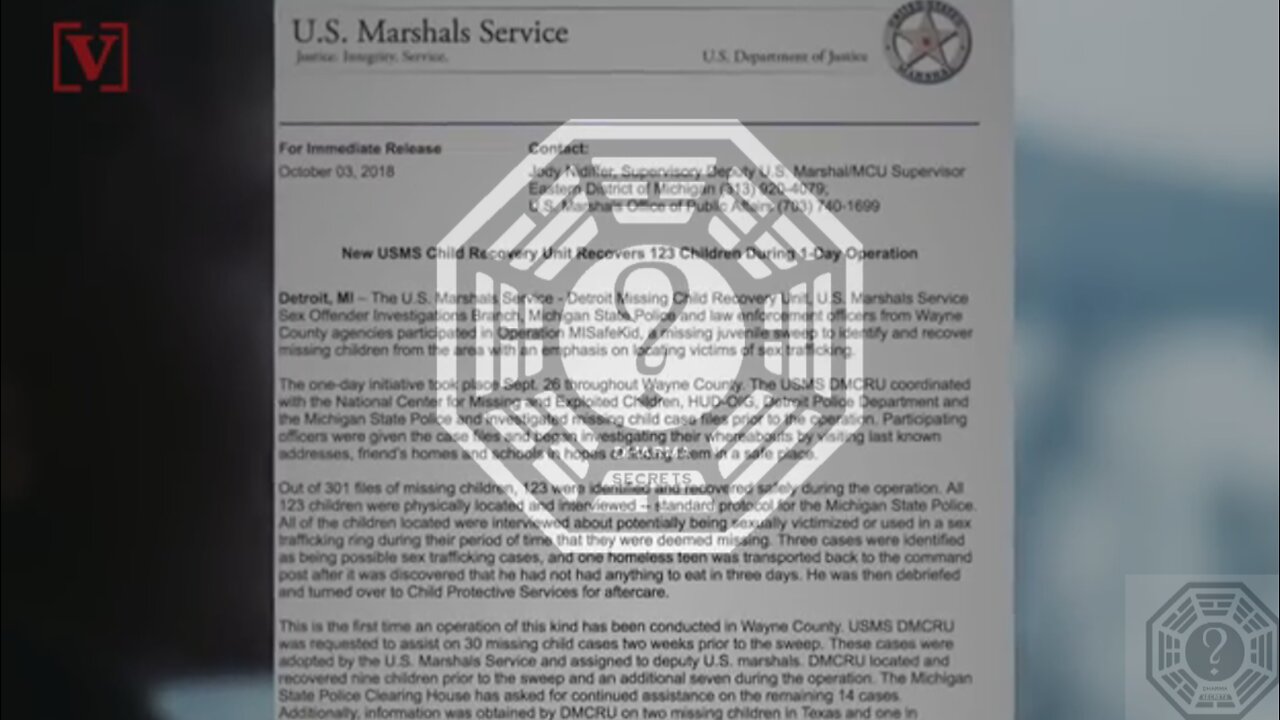 Reliving the Awakening 10-10-18 (event date )Massive Sex Trafficking Sweep By U.S. Marshals
