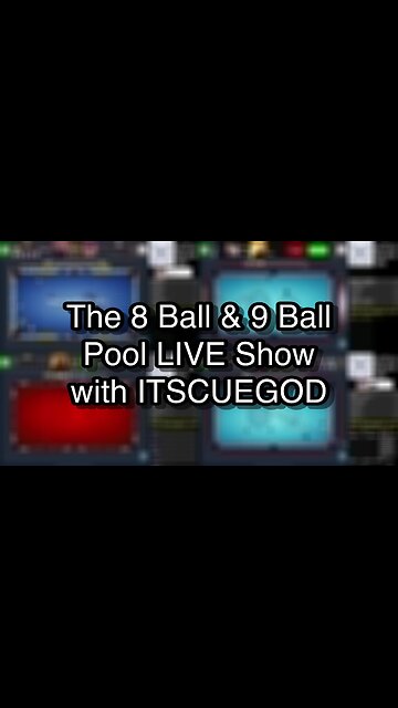 The 8 Ball & 9 Ball Pool LIVE Show with ITSCUEGOD