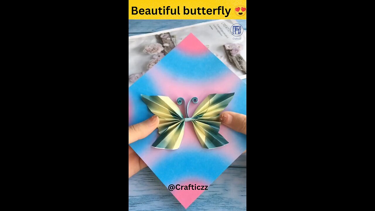 beautiful handmade butterfly 🦋😻#papercraft #paper #craft