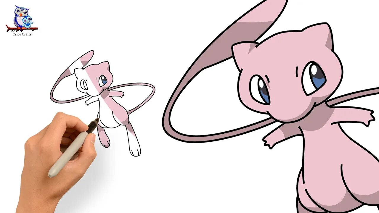 How To Draw Pokémon Mew - Easy Art Tutorial