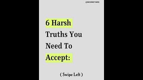 6 Harsh Truths You Need To Accept | Transform Unrecognizable | Day 5