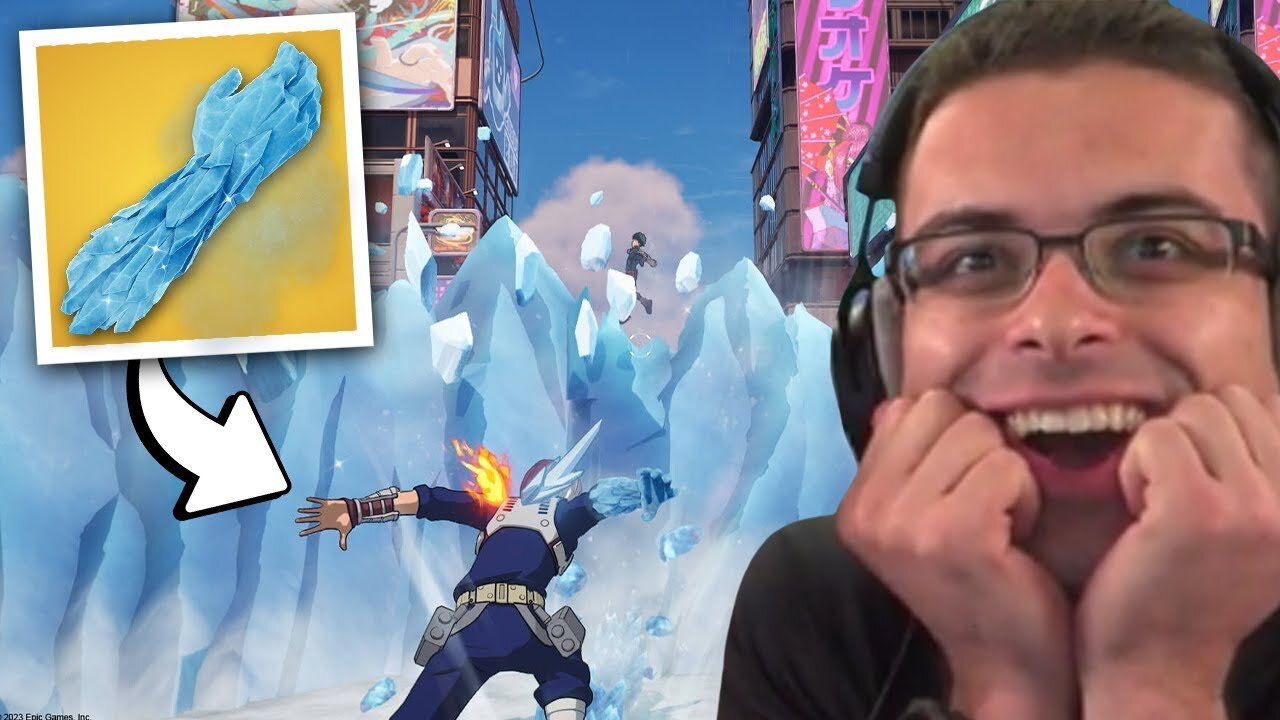 Nick Eh 30 Reacts To The NEW Todoroki's Ice Wall Mythic! (Fortnite x My Hero Academia)