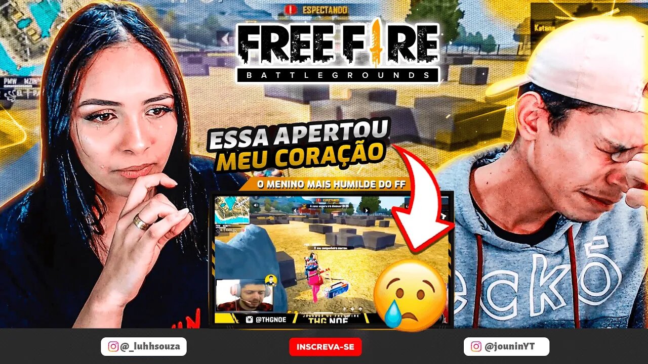 CHORAMOS 😢 | O MENINO MAIS HUMILDE DO FREE FIRE | [React em Casal] 🔥