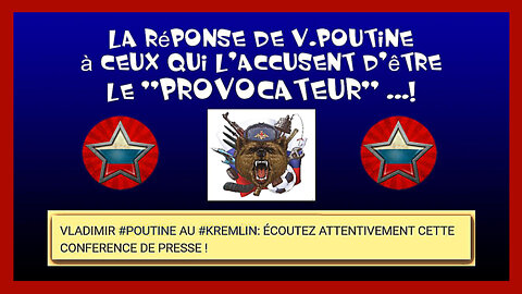 V.POUTINE démontre en conférence qu'il n'est pas le "Provocateur" (Hd 720)