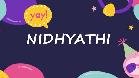 Happy Birthday to Nidhyathi - Birthday Wish From Birthday Bash