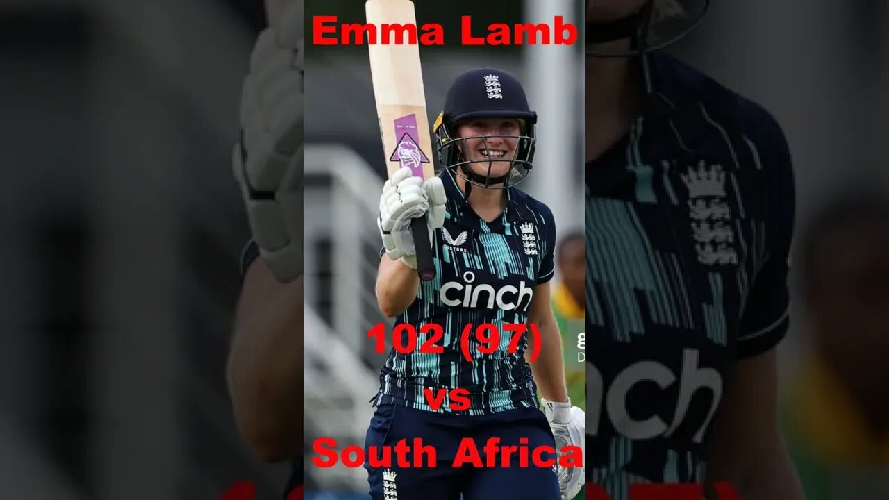 Emma Lamb 102 (97) vs South Africa Women , 15 fours in her batting