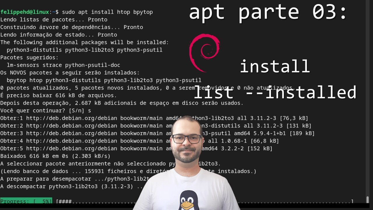 apt parte 03: install e list --installed