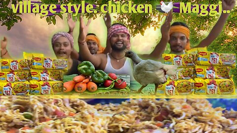 Chicken Maggi Masala Recipe in village