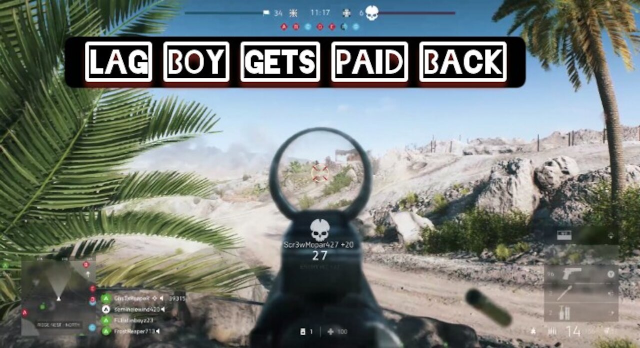 Lag boy gets paid back — Battlefield 5