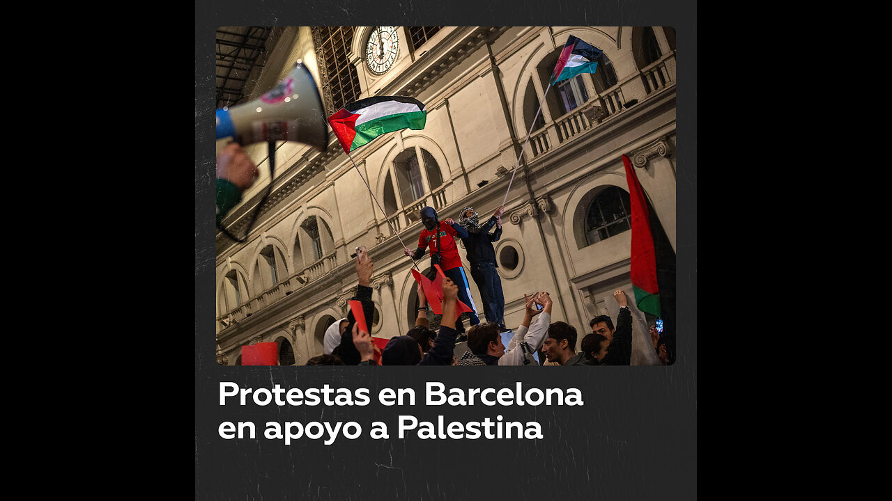 Protestas en Barcelona exigiendo el cese de las acciones militares en Gaza